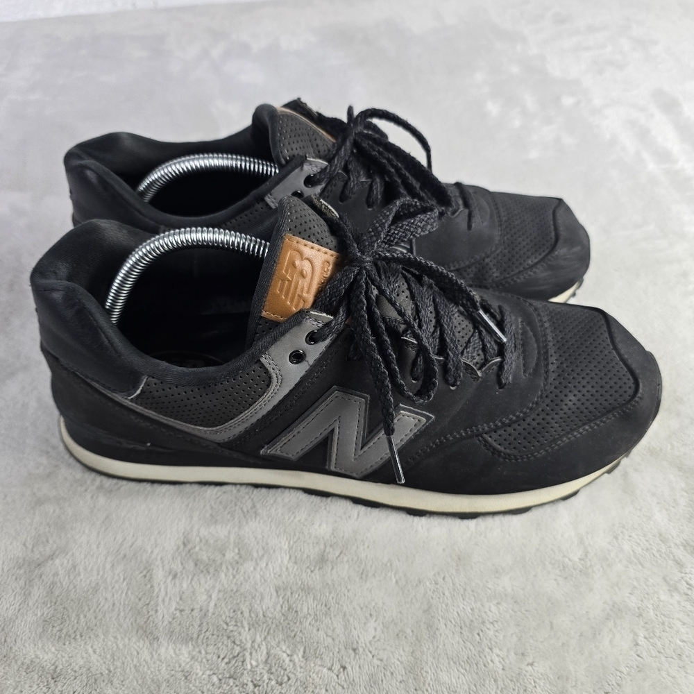 New Balance Mens 574 ML574GPG Black Casual Shoes Sneakers Size 11 D
